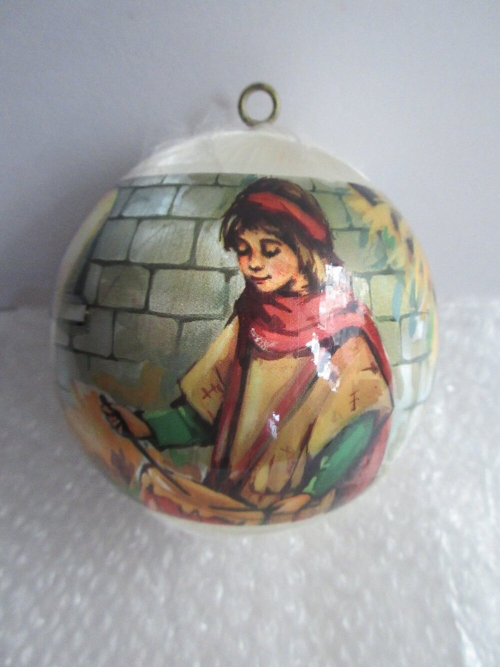 1982 Hummelwerk "The Drummer Boy's Gift" Satin Christmas Ornament Vtg